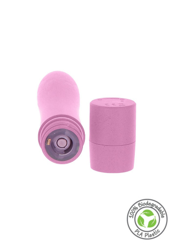 Fuck Green Pink Vegan Vibrator - Вибратор, 17 см (розовый) - sex-shop.ua