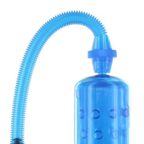 XLsucker Penis Pump - Вакуумная помпа для стойкой эрекции, 19х5 см (голубой) - sex-shop.ua