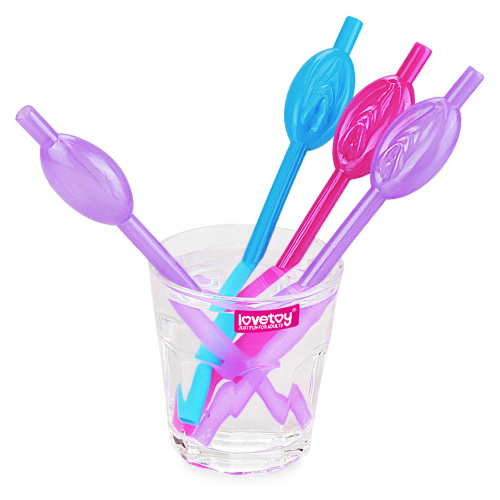 Original Pussy Straws - Трубочки для коктелей, 9 шт (разноцветные)