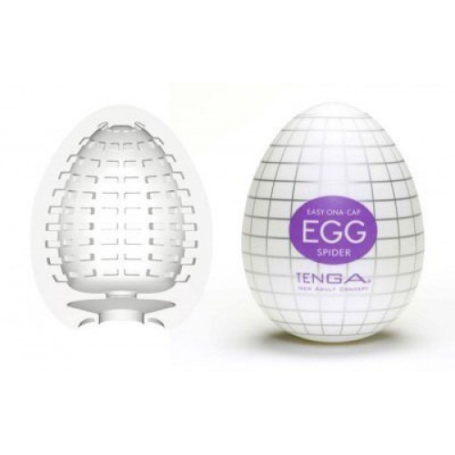 Tenga Egg Regular Strength Spider - Мастурбатор-яйцо, 5х4.5 см (фиолетовый) - sex-shop.ua