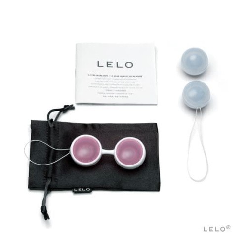 Lelo Luna Beads Mini - вагинальные шарики, 3 см (розовый с голубым) - sex-shop.ua