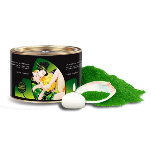 Shunga Oriental Crystals Lotus Flower - соль Мертвого моря для ванны с ароматом лотоса, 600 г.