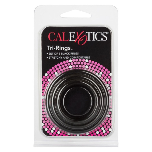 California Exotic Novelties - Tri - Ring - Эрекционные кольца, 3 шт (чёрные)