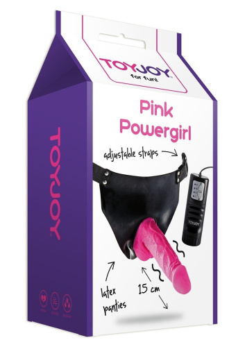 Страпон с вибрацией TOYJOY Power Girl, 15 см