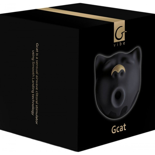 Gvibe Gcat - Вакуумный стимулятор клитора, 7.5х8.2 см (черный) - sex-shop.ua