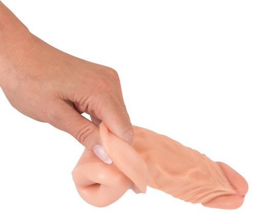 Nature Skin Extension Sleeve - Насадка на пенис, +3 см (телесный) - sex-shop.ua