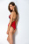 Passion Peonia Body - Эротическое боди из тюля с кружевом, S/M (красный с чёрным)