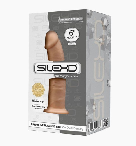 SilexD Robby Flesh Model 2 size 6 in - Фаллоимитатор двухслойный, 17х3.3 см., (телесный) - sex-shop.ua