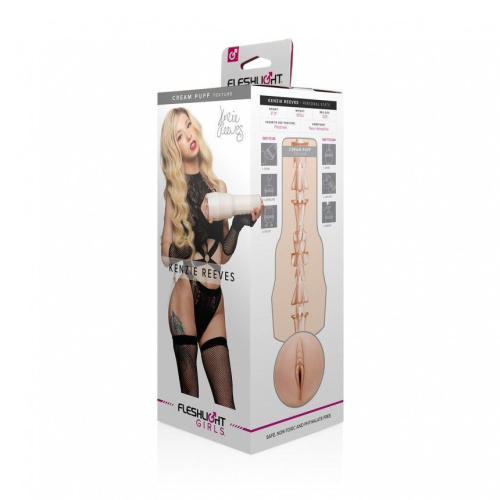 Fleshlight Girls: Kenzie Reeves - Cream Puff - Мастурбатор слепок вагины, 20х5 см