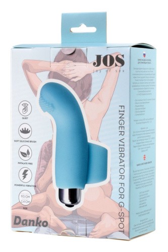 Toyfa - JOS Danko - Вибронасадка на палец, 9.5х2.4 см (голубой)