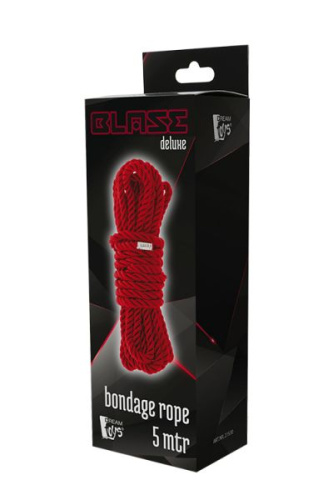 BLAZE DELUXE BONDAGE ROPE - Веревка для бондажа, 5 м (красный) - sex-shop.ua