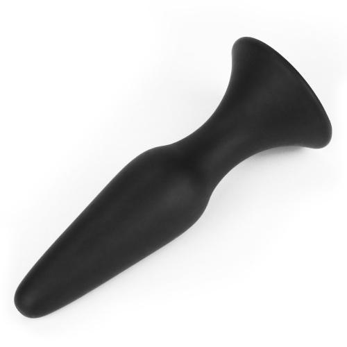 LoveToy Lure Me Silicone Anal Plug S - Анальная пробка, 11.5х2.7 см (чёрная)