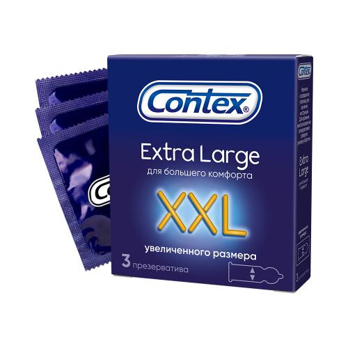 Contex Extra Large №3 - Презервативы большого размера, 3 шт - sex-shop.ua