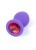 Boss Jewellery Purple Silicon Plug Medium Red Diamond - Анальна пробка із кристалом, 8х3.5 см (фіолетовий з червоним)