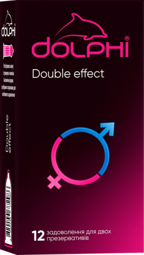 Dolphi NEW Double Effect - Презервативи, 12 шт