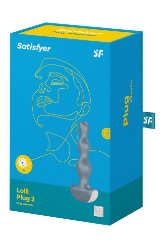 Satisfyer Lolli Plug 2 - Анальная пробка 14х3 см, (серая) - sex-shop.ua