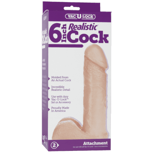 Фаллоимитатор для страпона Vac-U-Lock 6, 15х4,3 см.