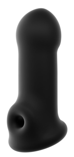 Dorcel Xtend Boy насадка з отвором для мошонки для подовження члену, 18х5 см (чорний)