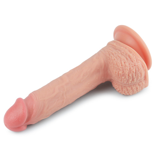 LoveToy Dual-Layered Liquid Silicone Nature Cock Flesh 8,5 " - Реалистичный фаллос на присоске, 22х3.8 см