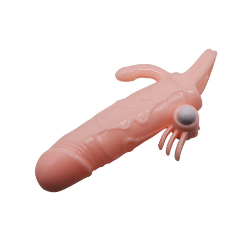 LyBaile Brave Men Vibrating Sleeve Flesh - Насадка на пенис, +3 см (телесный)
