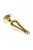 Boss Jewellery Gold Butt Plug Purple - Анальна пробка з кристалом, 9,5х3 см (фиолетовый)