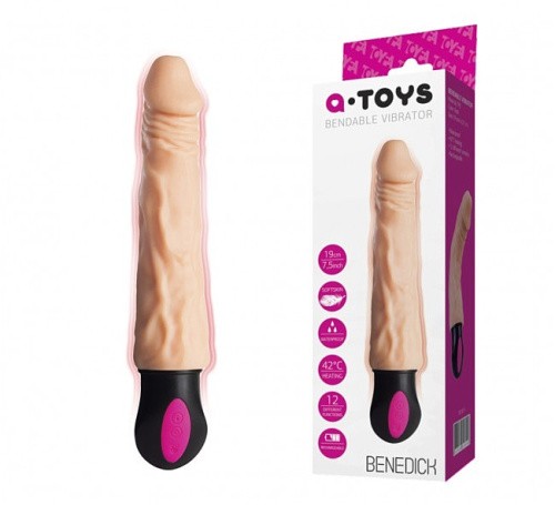 Toyfa A-Toys Benedick - Реалистичный вибратор с подогревом, 19х4 см