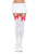 Leg Avenue Nylon Thigh Highs With Bow-панчохи з бантиком (білий з блакитним) - купити в Україні | Секс шоп SEX-SHOP.ua