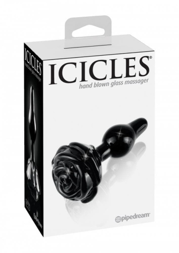 Pipedream Icicles No 77 - Анальная пробка, 6.1х2.8 см (чёрный) - sex-shop.ua
