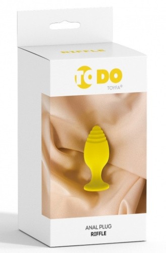 ToDo Toyfa Anal plug Riffle - Анальная пробка, 7.5х3.5 см (желтый)