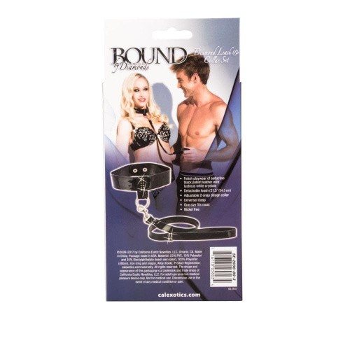 CalExotics Diamond Leash and Collar Set - ошейник с поводком