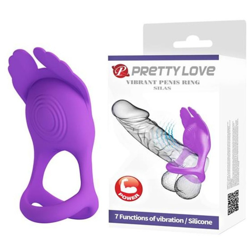 Эрекционное кольцо с вибрацией Pretty Love Silas Vibrant Penis Ring