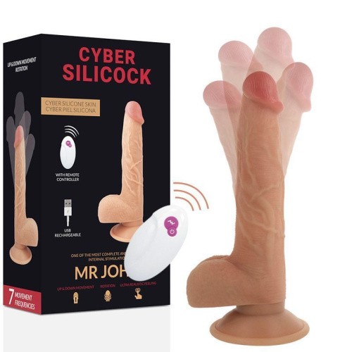 Cyber Silicock Mr John - Фалоімітатор з фрикціями, 16.5х4.3 см