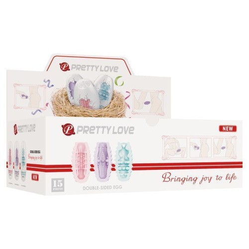 LyBaile - Pretty Love Double Sided Egg Masturbator - Набор мастурбаторов, 15 шт