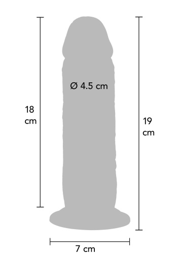 Фалоімітатор Get Real Skin Foreskin Dildo, 19 см - купити в Україні | Секс шоп SEX-SHOP.ua