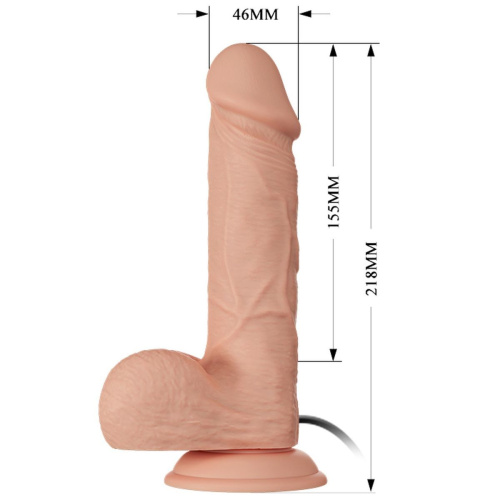 LyBaile Beautiful Encounter Bahamut Vibrator – реалістичний вібратор з пультом, 21.8х4.6 см (тілесний) - купити в Україні | Секс шоп SEX-SHOP.ua