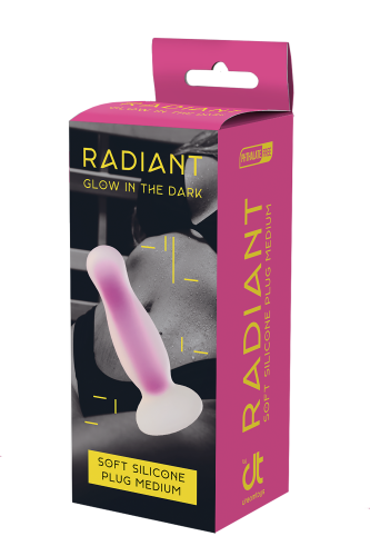 Dream Toys Radiant Glow In The Dark Soft - Анальная пробка, 12,5 см (фиолетовый) - sex-shop.ua