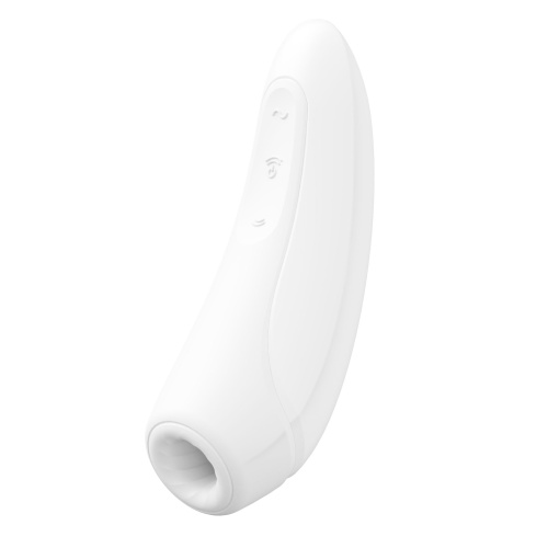 Satisfyer Curvy 1+ Вакуумно-волновой стимулятор с возможностью управления через приложение, 13.5х4.3 см (белый) - sex-shop.ua