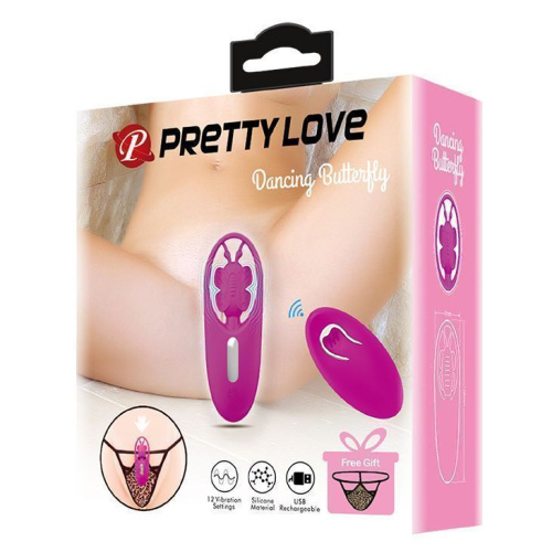 LyBaile Pretty Love Dance Butterfly Stimulator Purple - вібратор для клітора у вигляді метелика, 10.8х4 см (фіолетовий)