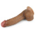 LoveToy 8'' Dual layered Silicone Dildo - силіконовий фалоімітатор подвійної щільності, 22х3.8 см (коричневий) - купити в Україні | Секс шоп SEX-SHOP.ua