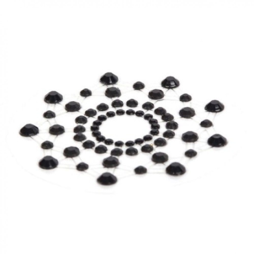 Bijoux Indiscrets Mimi Black - пестис із кристалів прикраса на соски (чорний)