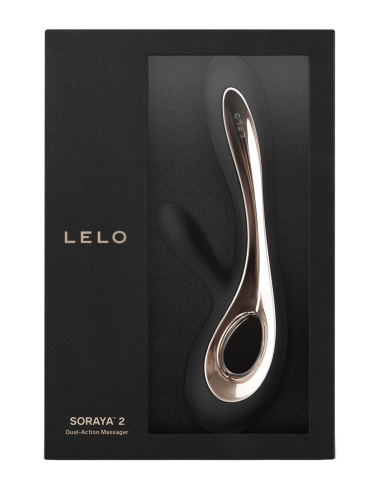 Lelo Soraya 2 Black - вибратор с гибким клиторальным стимулятором, 22х4.5 см (чёрный)