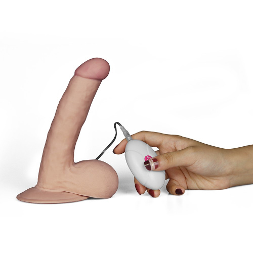 Вибратор LoveToy The Ultra Soft Dude Vibrating 7.5 ", 18 см