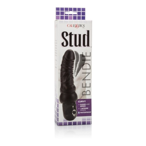 CalExotics Bendie Stud Curvy - вібромасажер, 12.5х4 см (пурпурний) - купити в Україні | Секс шоп SEX-SHOP.ua