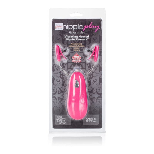 CalExotics Vibr Heated Nipple Teasers - Виброзажимы для сосков (розовый)