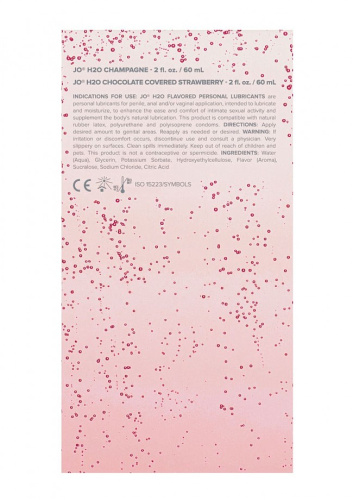 System JO Sweet & Bubbly – Shampagne & Chocolete Covered Strawberry - Набор лубрикантов, 2×60 мл