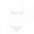 Obsessive Alabastra set - Еротичний комплект з відкритими грудьми, L/XL (білий)