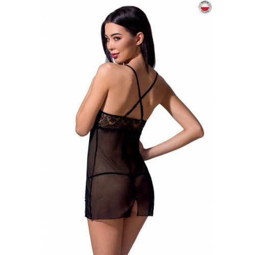 Passion Exclusive Quentris Chemise - Прозрачная сорочка приталенная, S/M