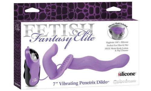 Fetish Fantasy Elite 7 Vibrating Penetrix Dildo - Страпон с вибрацией 17х3.8 см - sex-shop.ua