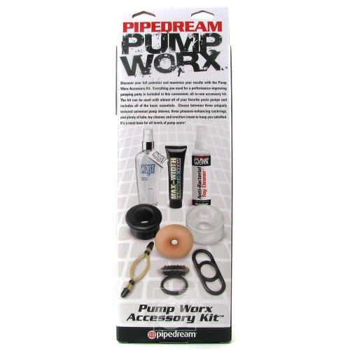 Pipedream Pump Worx Accessory Kit - набір аксесуарів для вакуумної помпи (чорний) - купити в Україні | Секс шоп SEX-SHOP.ua