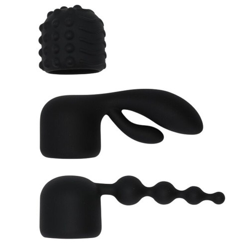 Pornhub Spell Wand Set - Вибромассажер с тремя насадками, 30х3 см.